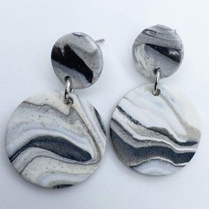 🆕Beautiful Marble Design Handmade Earrings